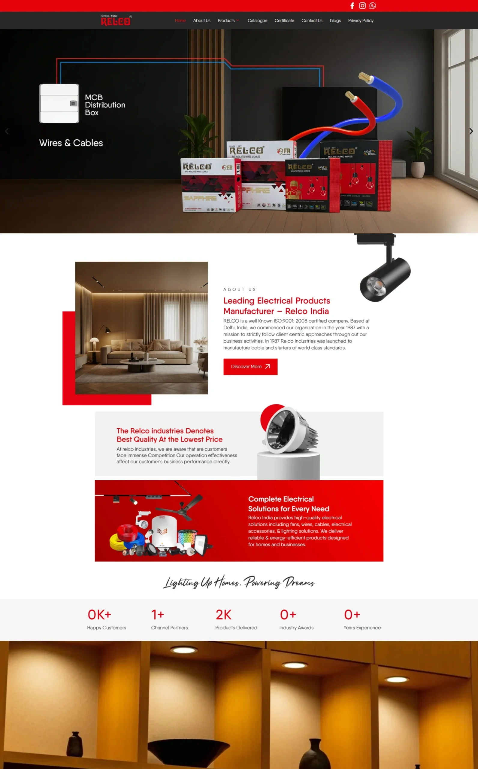 Relco India website homepage screenshot